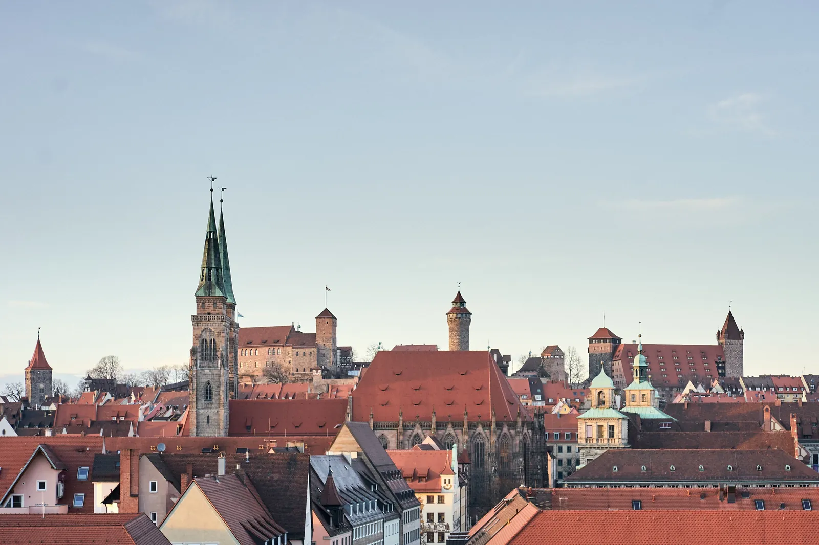 Nürnberger Altstadt mit Sebalduskirche und Kaiserburg